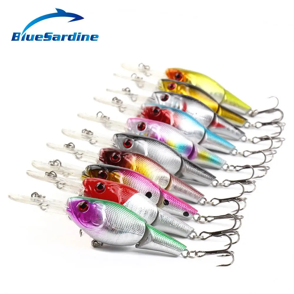 10PCS 9CM 10.3G Fishing Lures Crank Bait Minnow Hard Crankbaits Fishing Tackle