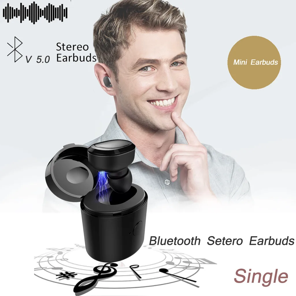 

V12 3D Stereo Wireless Bluetooth 5.0 Headset Earphones Headphones Earbuds Sound Human cochlear design, paired comfort fit