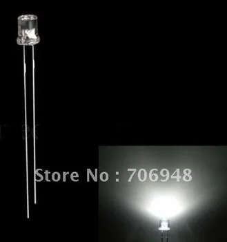 

MIX 500pcs/lot clear 3mm Flat top white LED Diode