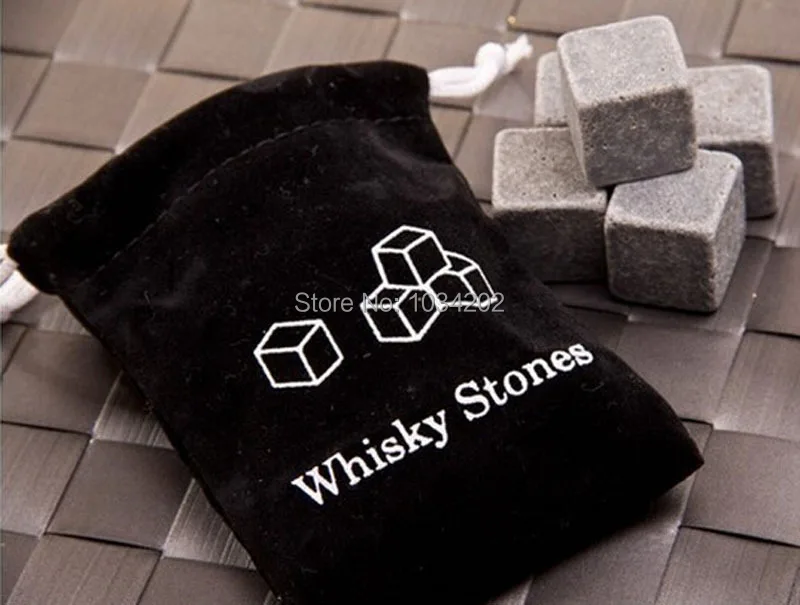 900 шт. высококачественные натуральные камни-охладители виски рок Soapstone кубик льда с бархатной сумкой для хранения