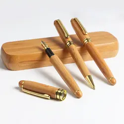 Натуральная бамбуковая авторучка 0,5 мм авторучка Шариковая ручка для бизнеса подарочные сувениры для студентов офисное письмо