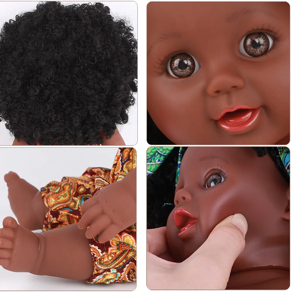 Хит, черные куклы для девочек, африканские куклы, реалистичные, 12 дюймов, детские куклы для игр, подарки, игрушки, Прямая поставка 20