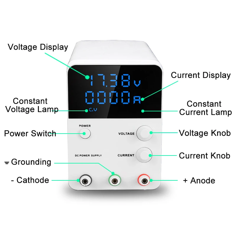 

DC Laboratory Switch Power Supply Multifunction Mini Adjustable Digital LED Lab Power Source Bench Power Supply