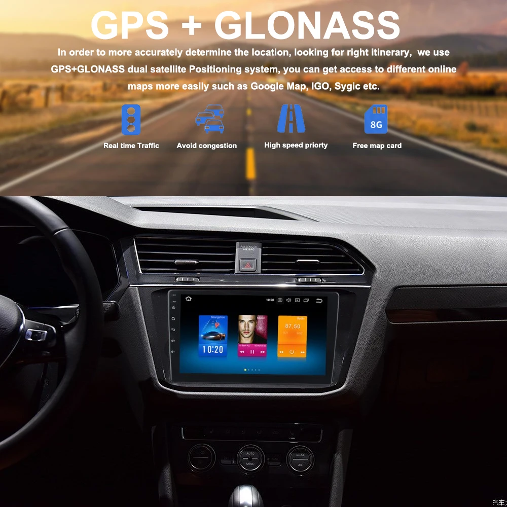 Flash Deal 9" 2.5D IPS Screen Android 8.0 Universal Car Radio GPS for VW Tiguan Atlas Polo Jetta 2018 Navigation Wifi Steering Wheel AUX BT 2