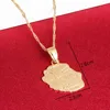 La Reunion Map Pendant Necklace Gold Color Country Map Jewelry Fashion France Reunion Island Maps 2