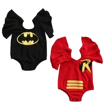 

Summer Children Clothing Bodysuit Newborn Infant Baby Girls Batman Cartoon Bodysuit Jumpsuit Outfit Clothes