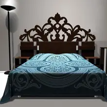 Breve patrón barroco estilo cabecera calcomanía cama vinilo hermosa pegatina para pared flor dormitorio Pared de dormitorio decoración del hogar