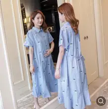 Special Offers Fashion Embroidered Long Maternity Dresses 2019 Summer Loose Striped Short Sleeve Pregnancy Dress for Pregnant Women QL5805 Special Offers Fashion Embroidered Long Maternity Dresses 2019 Summer Loose Striped Short Sleeve Pregnancy Dress for Pregnant Women QL5805