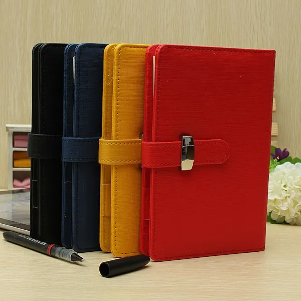 leather spiral diary notebook classic design filofax vintage personal size planners