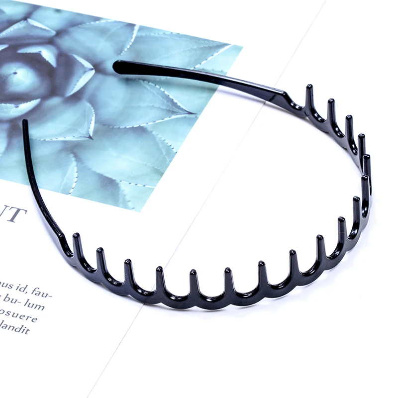 Черная Женская пластиковая расческа, повязки для волос, Модный женский головной убор, простой обруч для волос, повязка для волос, повязка для волос для девочек, аксессуары для волос