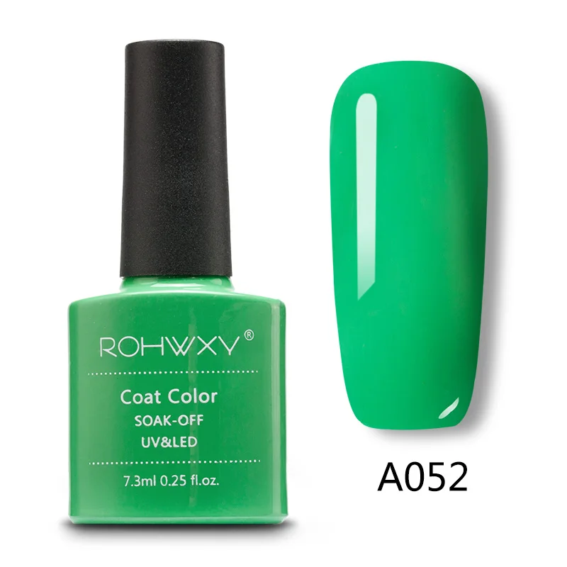 ROHWXY, 60 цветов, УФ-гель для ногтей, дизайн ногтей, Гель-лак, блестящий, отмачивается, лак для маникюра, лак для ногтей, Гель-лак - Цвет: A052
