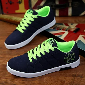 

2018 Spring And Autumn New Breathable Anti-Skid Men'S Vulcanized shoes Fashion British Low Tie To Help Fight Men'S Shoes