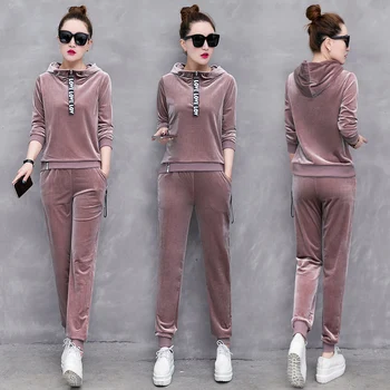 

Warm Autumn Winter Fashion Two Piece Set Long Sleeve Tops+camouflage Pants Sets Women Clothes 2019 Leopard Print 2 Piece Set