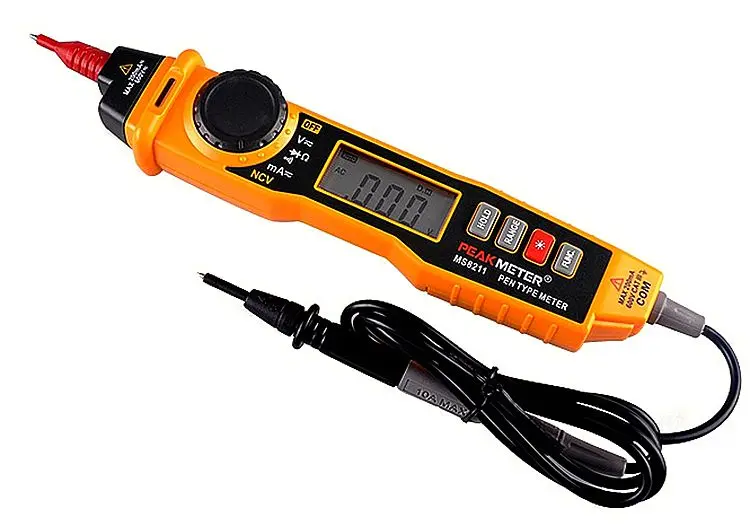 HYELEC MS8211 цифровой в виде ручки мультиметр, ACV/DCV j ACA/DCA сопротивление, защита от перегрузки, непрерывности и проверка диодов