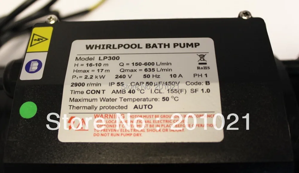 3.0HP maxiflow спа бассейн насос Getaway 3Hp для горячей ванны LP300 1 скорость гидромассажная