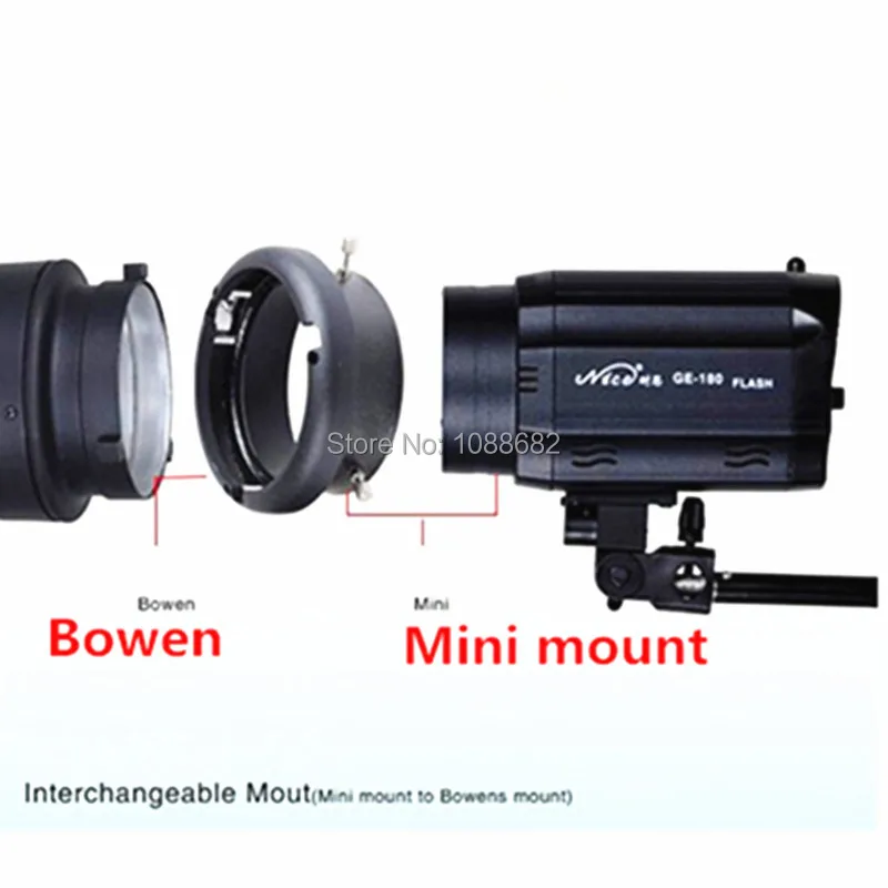 Universal Mini Mount To Bowens Mounts ring Adapter for Studio Flash Strobe Softbox Photography Studio Equipment  (6)