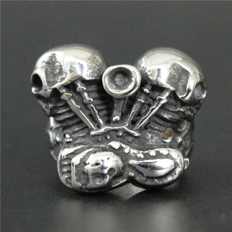 3pc/lot Newest Design Motor Engine Ring 316L Stainless Steel Jewelry