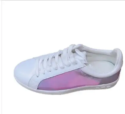 

2019 New Brand Design Luxury Ladies Flat Shoe Leather Glamour Gradient Low Side Joker Lace Casual Shoes Women's Shoes