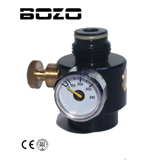 Airsoft PCP Paintball Tank Cylinder Adjustable Regulator Output Pressure 0 300psi 0.825 14NGO