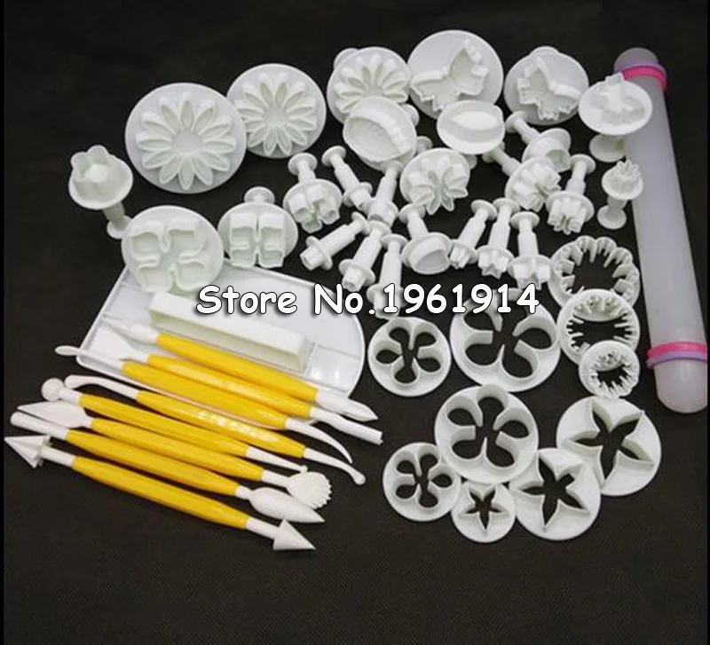 Cake Decorating Fondant Icing Plunger Cutters Mold Tools Cake