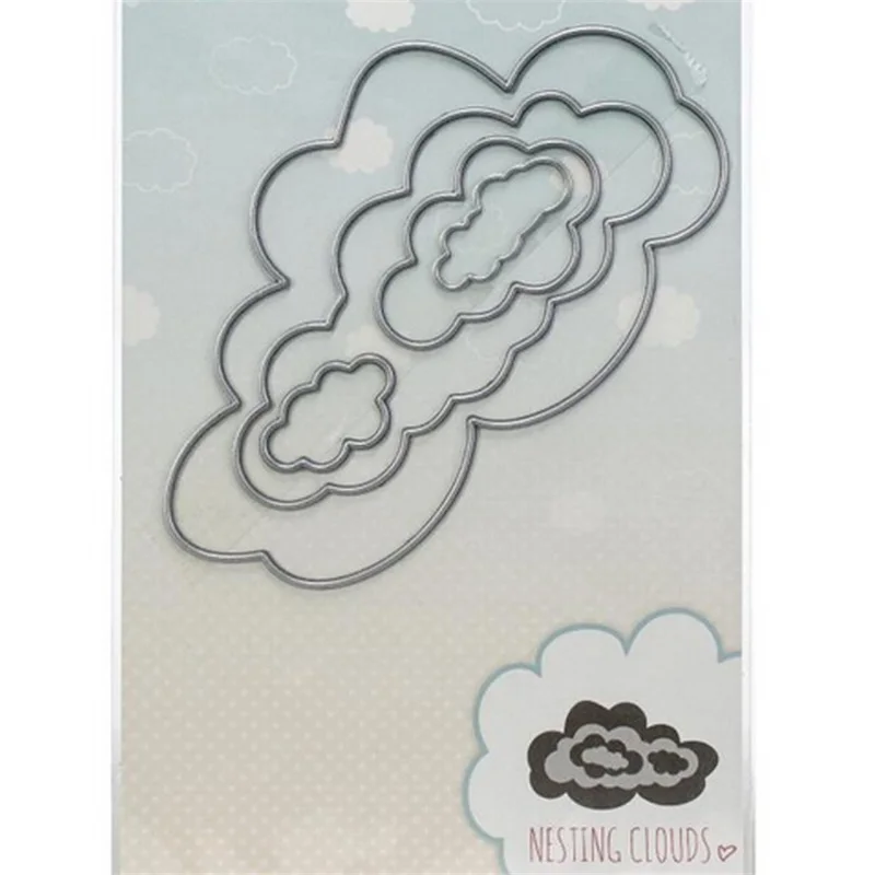 

Swovo Nesting Clouds Metal Cutting Dies Stencils DIY for Scrapbooking Paper Card Craft Embossing Die Cut stamps and dies