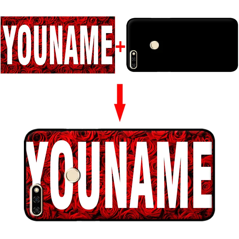 

mosirui For Huawei Honor 7C Nova2 Lite Personalized Customized DIY Name Photo Cover Case Colorful silicone Printed Phone Shell