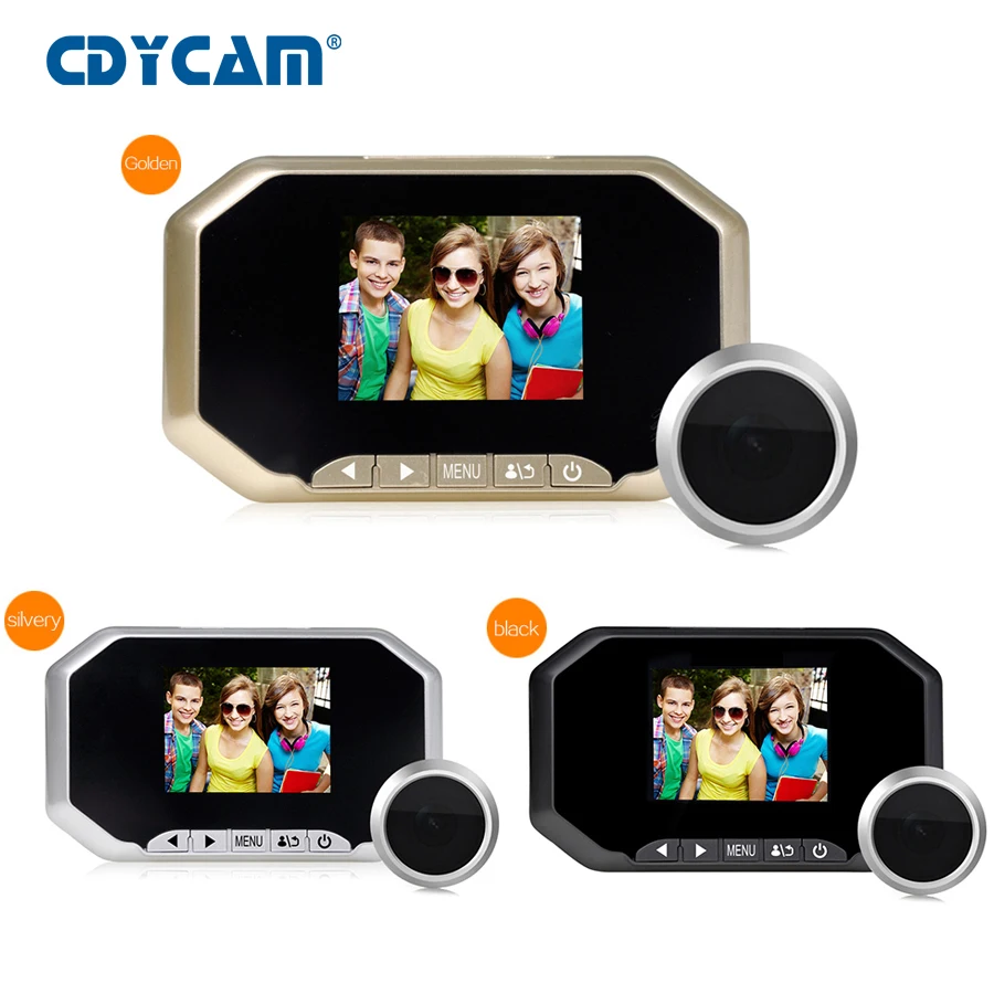 

CDYCAM 3.0 Inch LCD Color Screen With Door Bell Electronic Doorbell Door Viewer Home Security Camera 1.3MP Peephole Door Camera