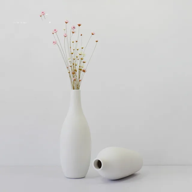 Simple Creative Decorations Small White Handmade Art Ceramic Vase Simple Creative Decorations Small White Handmade Art Ceramic Vase Ornaments Decoration Home Wedding