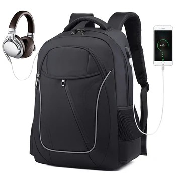 

Athacer 17 inch Laptop Backpack For Men Water Repellent Functional Rucksack with USB Charging Port Classic Travel Backpacks Male