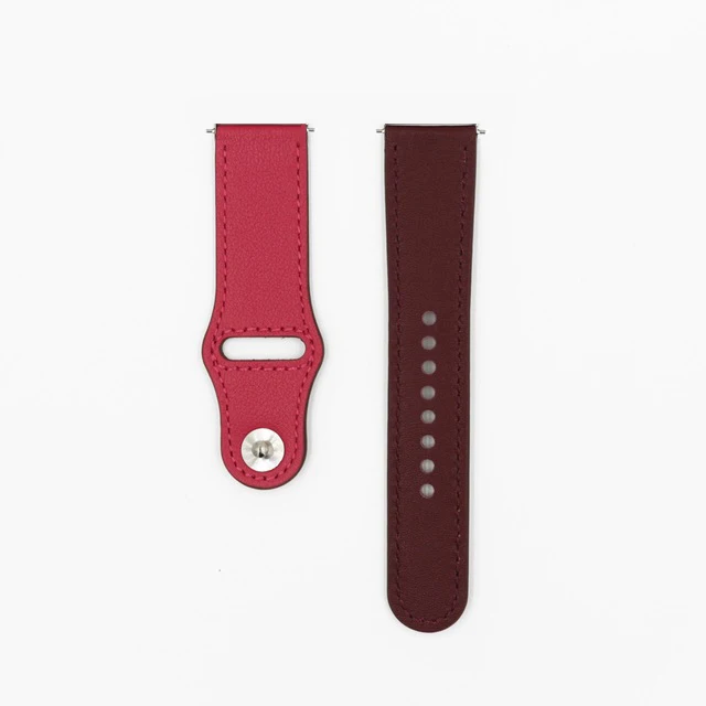 Новые кожаные часы ремешок для Xiaomi Huami Amazfit PACE Смарт часы замена 22 мм ремешок кожаный браслет; унисекс - Цвет: Rose red