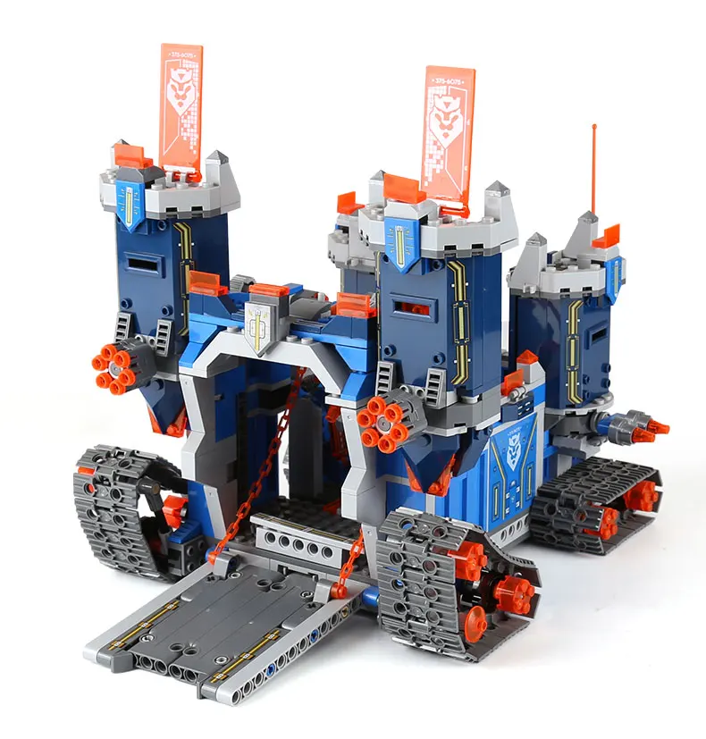 

In stock 14006 Future Elements Knights Mechanical Mobile Fortress Building Block Toys Compatible with legoin Toys Children Gifts