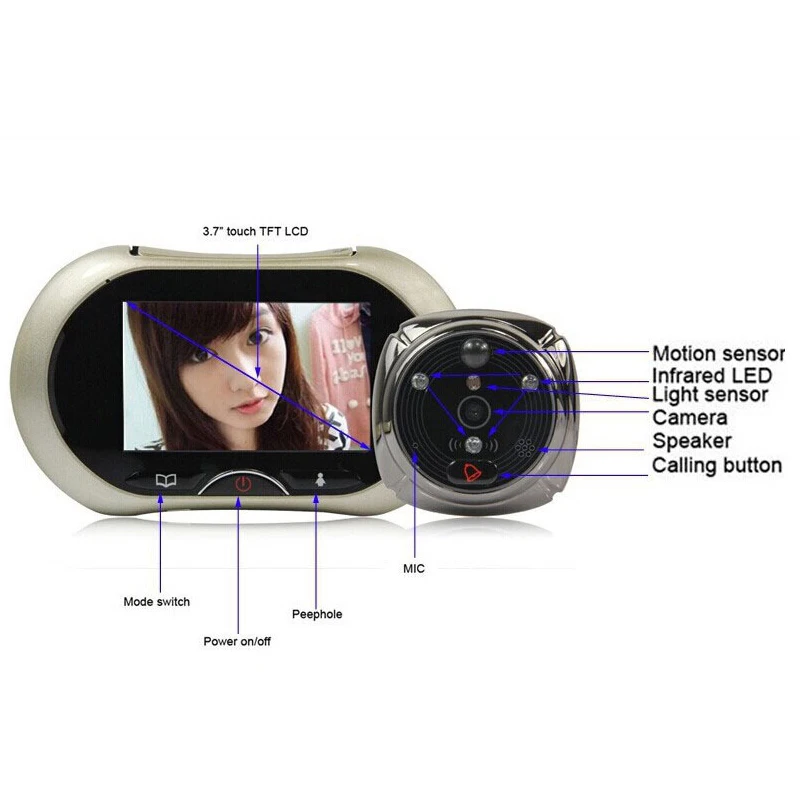 Мобильный дверной глазок с GSM камерой диагональю 3 5 дюйма|door monitor camera|door monitorpeephole |