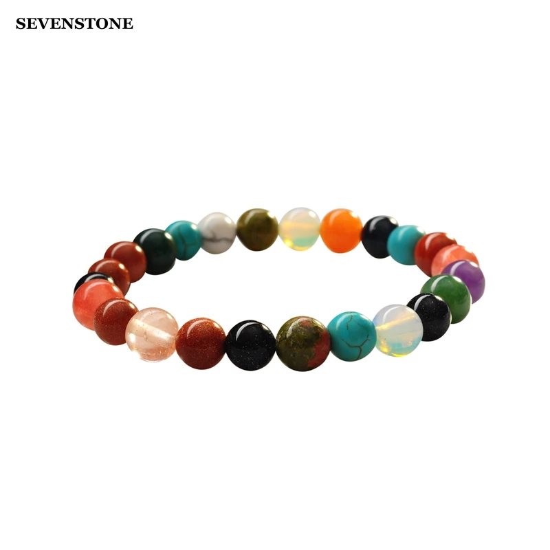 SEVENSTONE новинка рейки 7 чакр чистый натуральный камень ручной работы женский