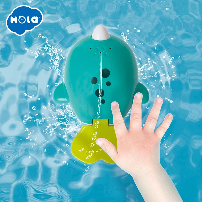 Billig HOLA 8101 Bad Spielzeug Baden Tüllen Blase Whale bad Spielzeug für Kinder Wasser Schwimmen dusche kid