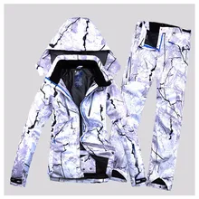 Высокое качество, женский лыжный костюм, сноуборд, лыжная куртка+ штаны, ветрозащитная, водонепроницаемая, утепленная, теплая, для улицы, спортивная одежда, Зимняя