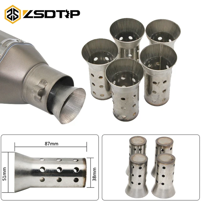 ZSDTRP 51MM Universal Motorcycle Exhaust Can Muffler Insert Baffle DB Killer Silencer Easy