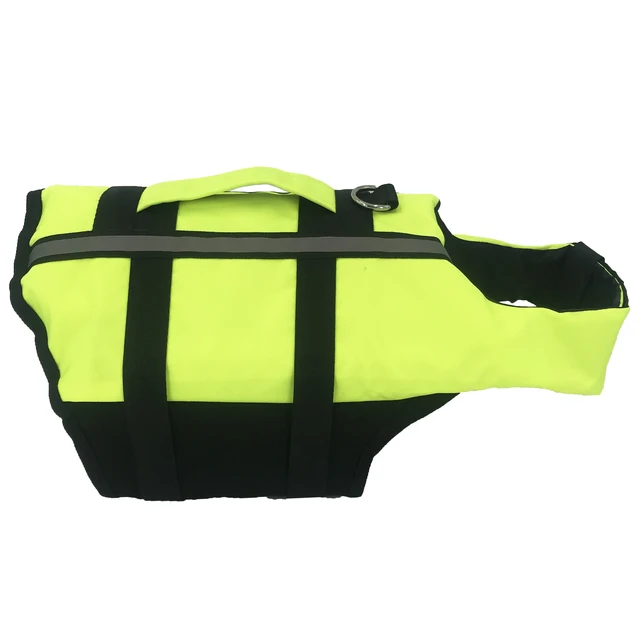 Pet Life Jacket Vest for Dogs Foldable with Airbag Fluorescent Green ...