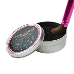 Кисти для макияжа Cleaner Инструмент тени для век Контур порошок чистящий Maquiagem Губка чистое поле для удаления Цвет переключатель
