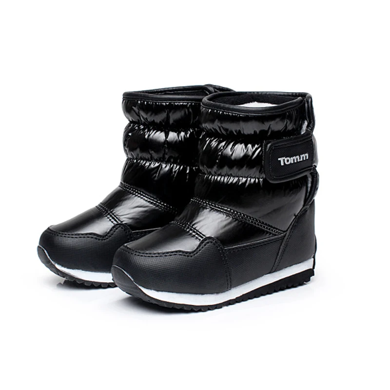 Buy Children s Rubber Boots For Girls Boys mid calf bungee lacing snow boots waterproof girls boot sport shoes fur lining kids boot