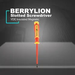 BERRYLION VDE Изолированная Отвертка выдержать Напряжение 1000 V Точность магнитные прорези для ремонта Инструмент электрика
