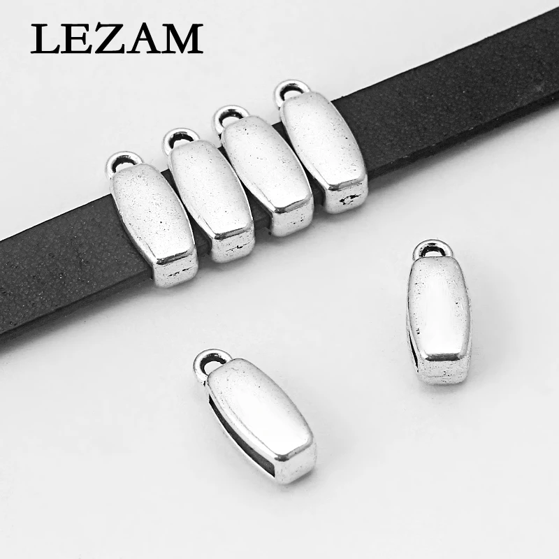 10pcs Antique Slider Charm Pendant For 10mm 5mm Flat Leather Cord Women