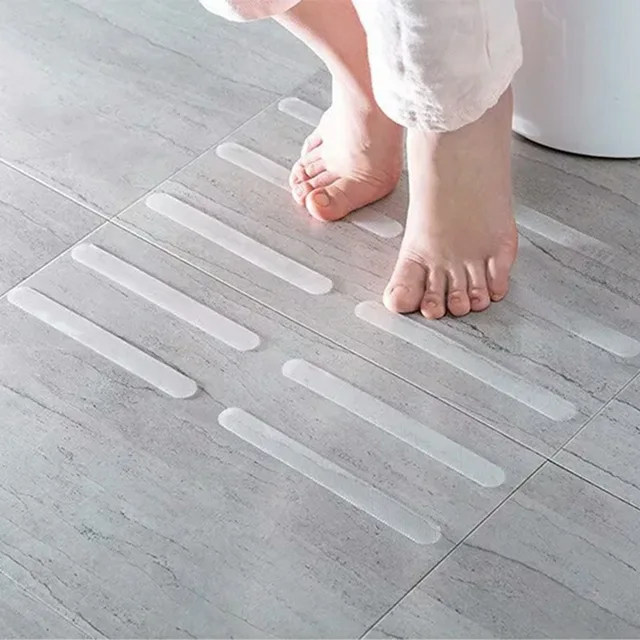 Urijk 6Pcs Anti Slip Bath Grip Stickers Tub Shower Strips Tape Mat