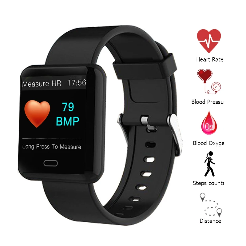 HATOSTEPED Bluetooth Wrist Smart Wristbands Waterproof Smartwatch Blood pressure Pedometer Fitness Tracker For Android ios