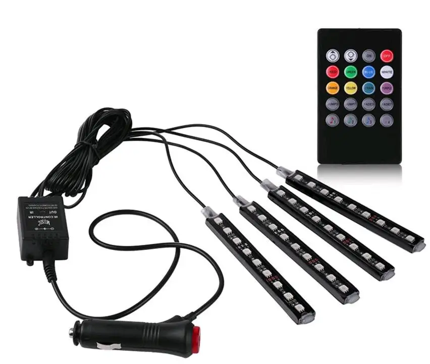 

Car LED Strip Lights Auto RGB Atmosphere lamp for polo suzuki swift renault peugeot 207 107 mini cooper polo 6r volvo v70