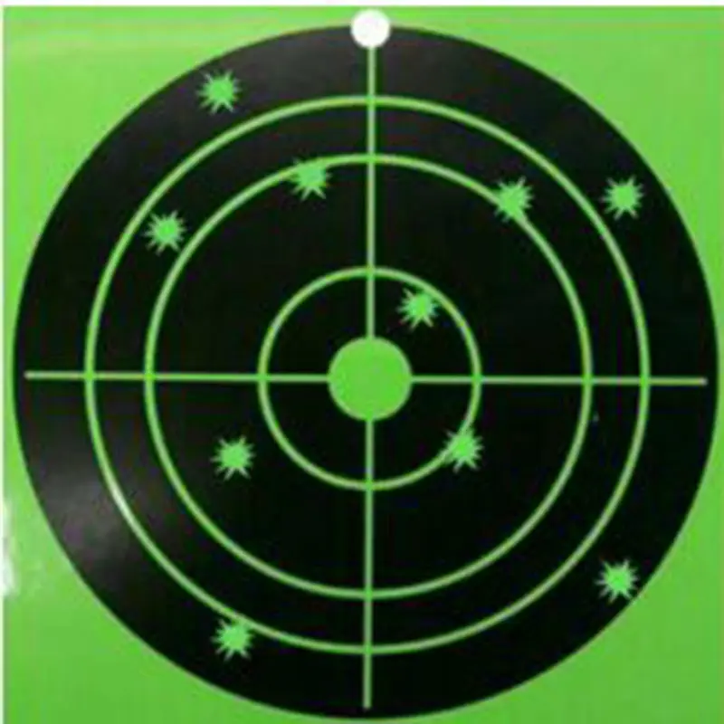 

New Trend 50 PCs 4" Spatter Shooting Target Paper Labels Fluorescent Sticker Green Target Outdoor Sticker for Shooting Practice