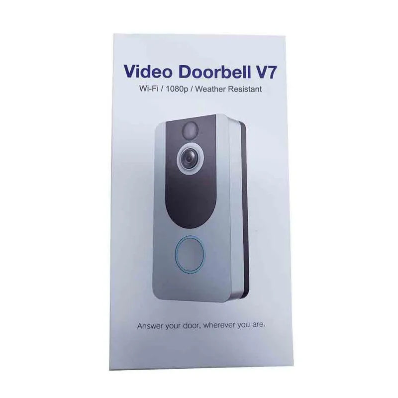 

Video Doorbell Superior Quality V7 Smart Video WiFi Doorbell Ultra HD 1080P 2-Way Audio Talk Support PIR Motion Detection