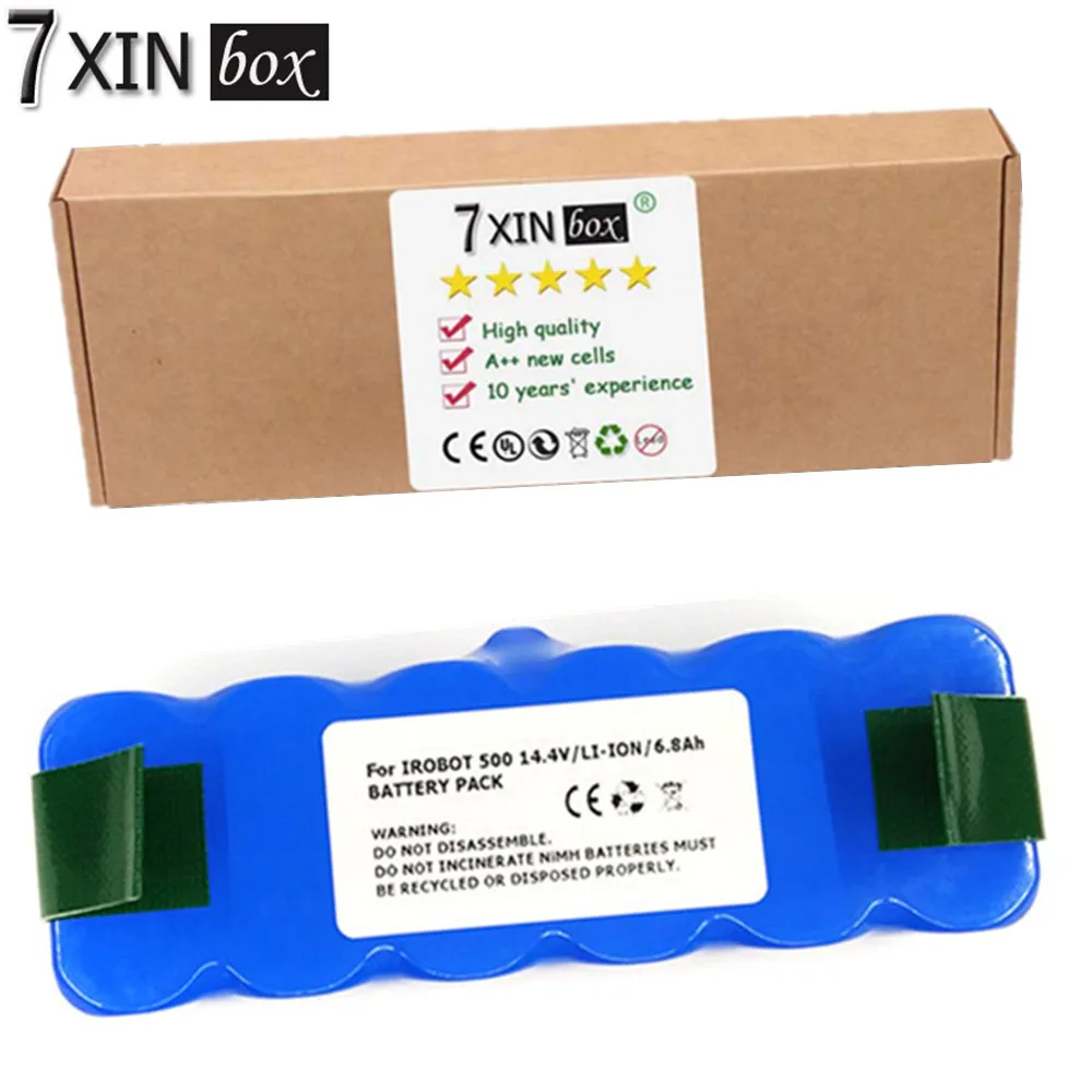 

7XINbox 6800mAh Li-ion Battery for iRobot 500 510 540 550 560 564 570 580 600 610 625 700 760 770 Vacuum Cleaner battery