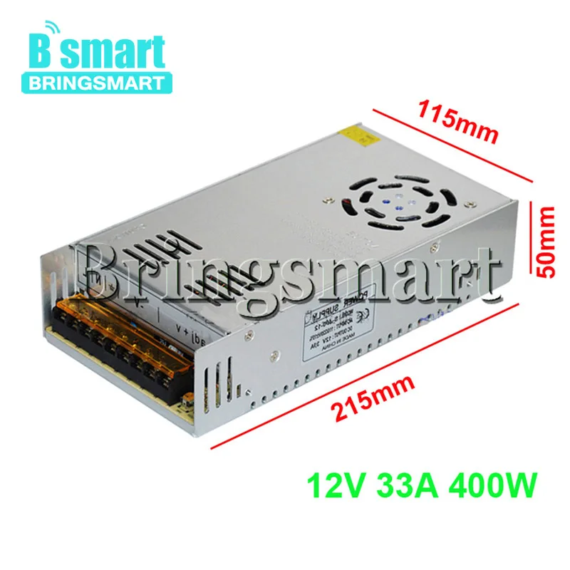 Bringsmart трансформатор DC питания 500 Вт 12 В 40A 5 в 10A адаптер Вход AC 110 220 выход