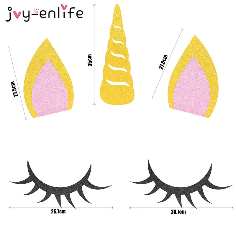 Joy Enlife Diy Unicorn Horn Eyelashes Unicorn Party Colorful