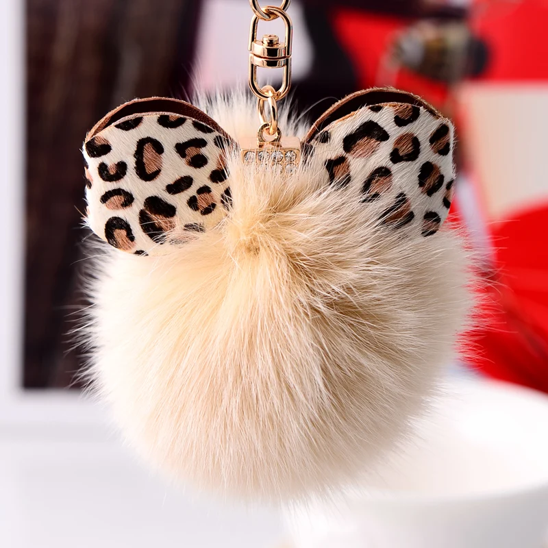 

horsehair bow fox fur ball souvenirs innovative novelty items creative gifts car trinkets rings key chains pelucias chaveiro